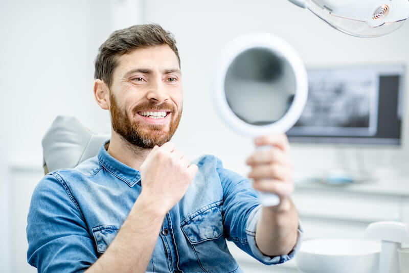 smiling man clearview dental